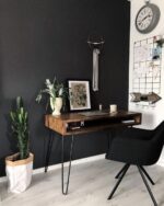 Wood and Metal Home Office – مكتب كمبيوتر خشب ومعدن