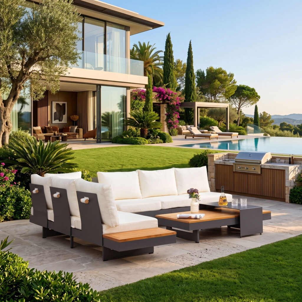 New Havana G Outdoor Furniture Set – Wood & Metal Weather-Resistant Seating