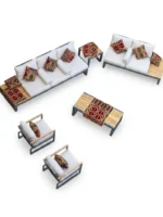 Havana Outdoor Furniture Set – طقم أثاث خارجي فاخر (ركنة وكرسي وترابيزة)