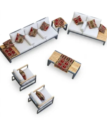 Havana Outdoor Furniture Set – طقم أثاث خارجي فاخر (ركنة وكرسي وترابيزة)