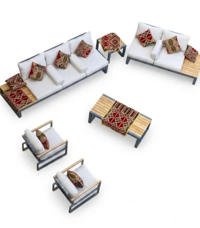 Havana Outdoor Furniture Set – طقم أثاث خارجي فاخر (ركنة وكرسي وترابيزة)