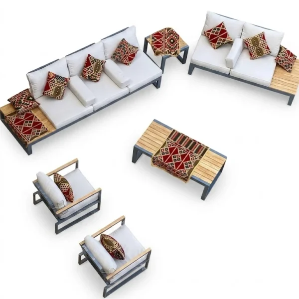 Havana Outdoor Furniture Set – طقم أثاث خارجي فاخر (ركنة وكرسي وترابيزة)