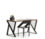 Wood and Metal Home Computer Desk – مكتب كمبيوتر منزلي خشب ومعدن