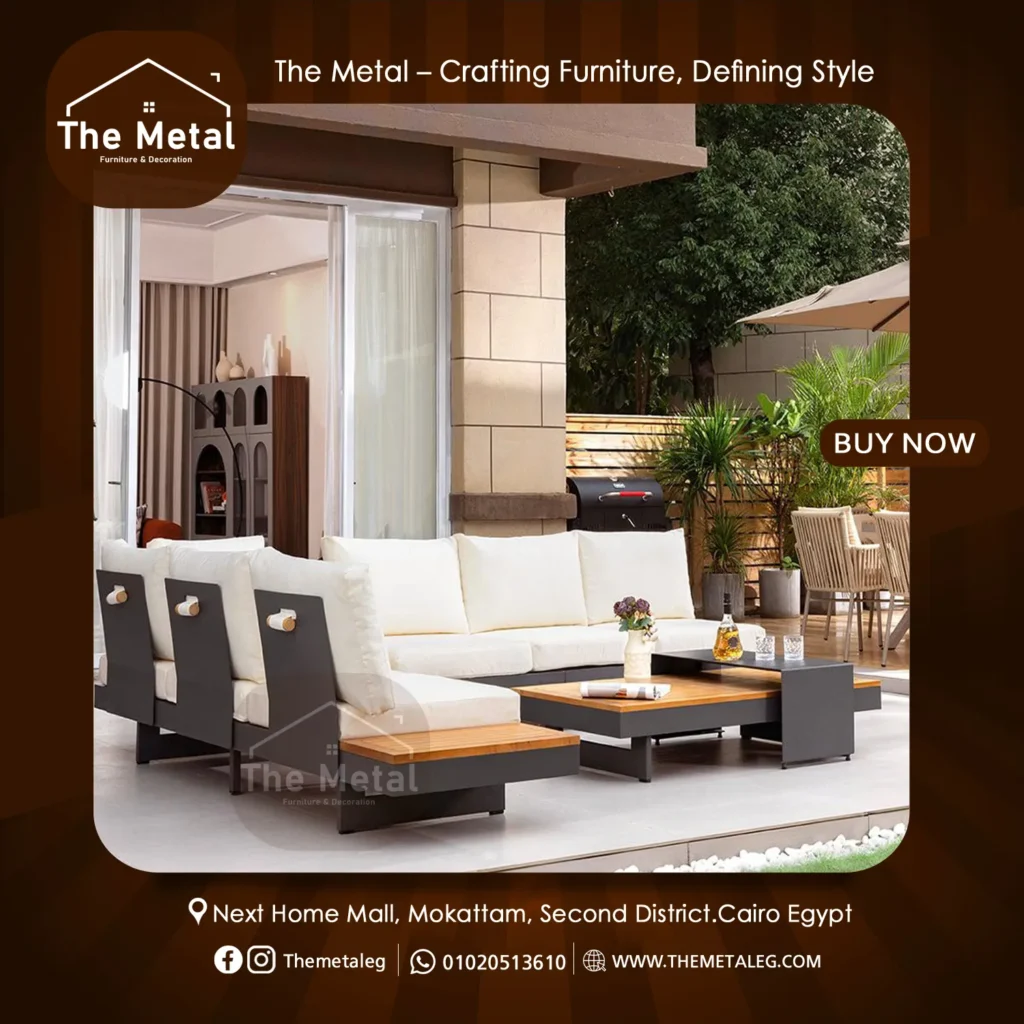 New Havana G Outdoor Furniture Set – Wood & Metal Weather-Resistant Seating