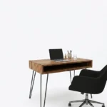 Wood and Metal Home Office – مكتب كمبيوتر خشب ومعدن