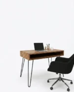 Wood and Metal Home Office – مكتب كمبيوتر خشب ومعدن