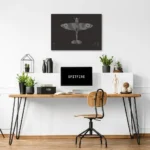 Wood and Metal Computer Desk – مكتب كمبيوتر خشب ومعدن