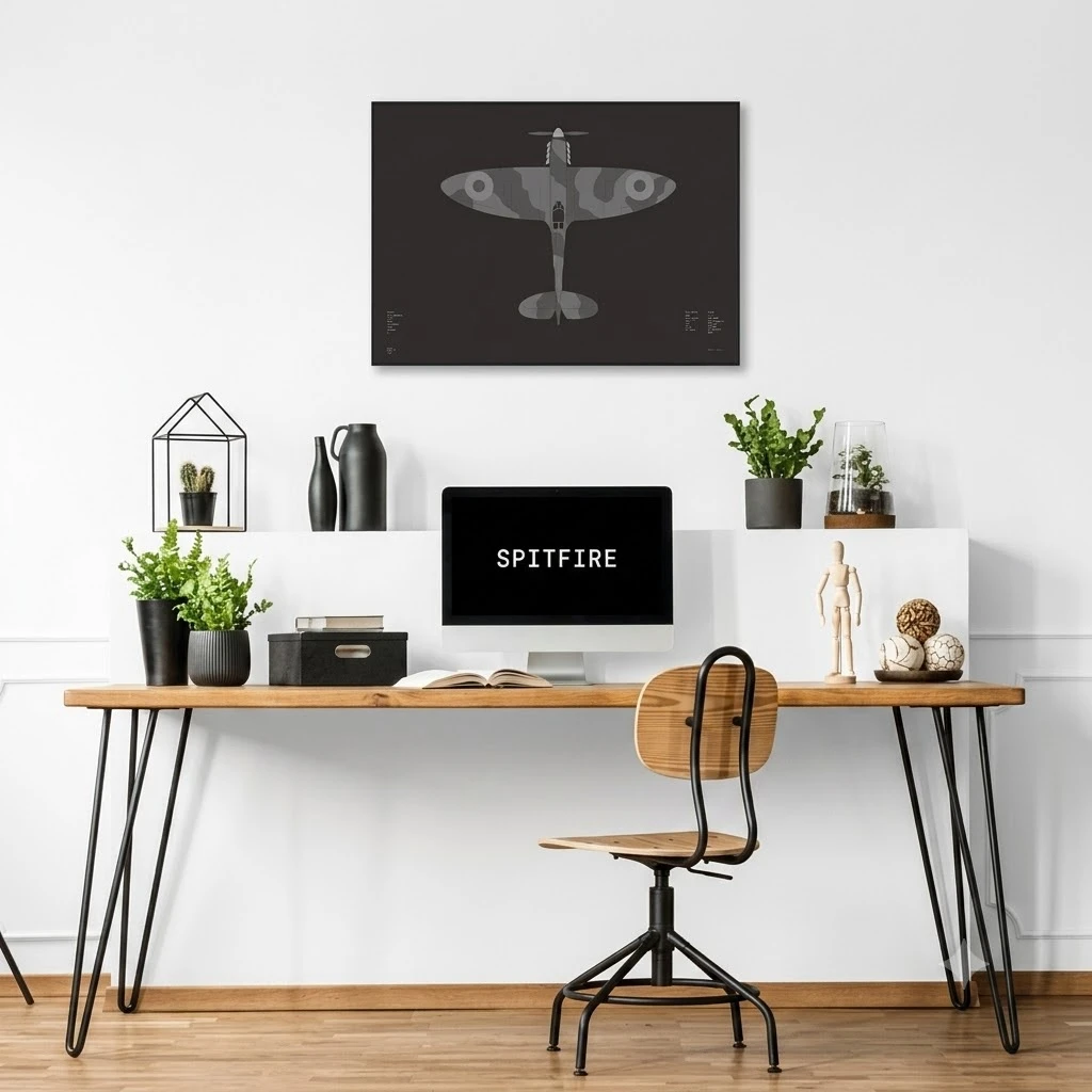 Wood and Metal Computer Desk – مكتب كمبيوتر خشب ومعدن