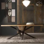 X Star Dining Table – Outdoor Solid Wood & Metal Table - Image 3