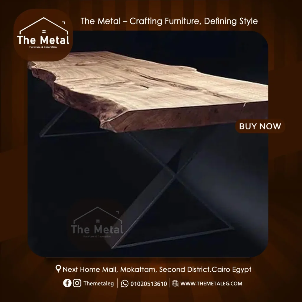 Zoom Dining Table (Monteverde) – Solid Wood & Metal X-Leg