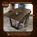 Sundarban Dining Table – Beech Wood with U-Metal Base