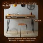 Wood and Metal Home Office - The Metal Computer Desk - Image 2