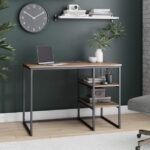 "Industrial Home Office" Desk مكتب كمبيوتر للمنزل والعمل – خشب ومعدن