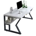 "Industrial Rustic" Writing Table مكتب كمبيوتر ودراسة – خشب ومعدن
