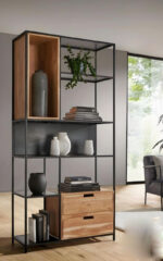 "Luna" Compact Bookshelf مكتبة ووحدة أرفف مودرن للمساحات الصغيرة
