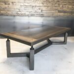 طاولة وسط هيمالايا مودرن - Himalaya Center Table – Natural Wood & Metal - Image 2