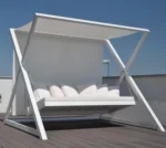 Patio Swing Sofa – Modern Aluminum Outdoor Swing - Image 2