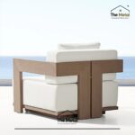 "Perfect Balance Outdoor Set" طقم جلسة خارجية مودرن – ألومنيوم وقماش ووتربروف