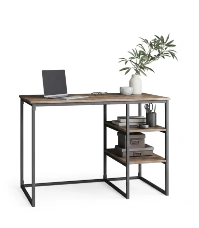 "Industrial Home Office" Desk مكتب كمبيوتر للمنزل والعمل – خشب ومعدن