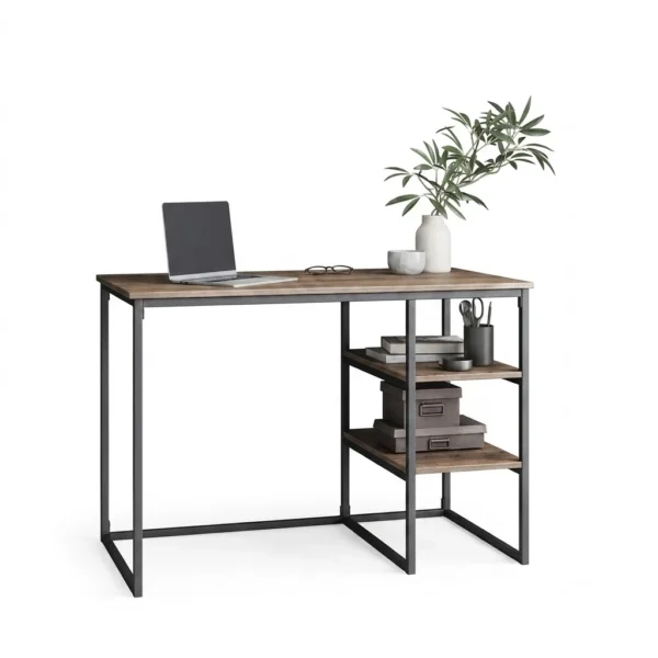 "Industrial Home Office" Desk مكتب كمبيوتر للمنزل والعمل – خشب ومعدن