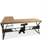 "Premium L-Shaped" Desk مكتب زاوية مميز – خشب ومعدن