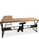 "Premium L-Shaped" Desk مكتب زاوية مميز – خشب ومعدن