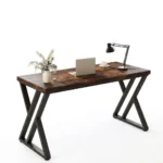 "Industrial Rustic" Desk مكتب كمبيوتر كلاسيك – خشب ومعدن