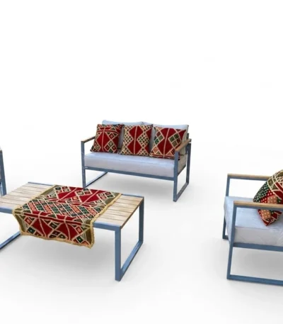 "Santorini Outdoor Furniture Set" - طقم جلسة خارجية فاخرة