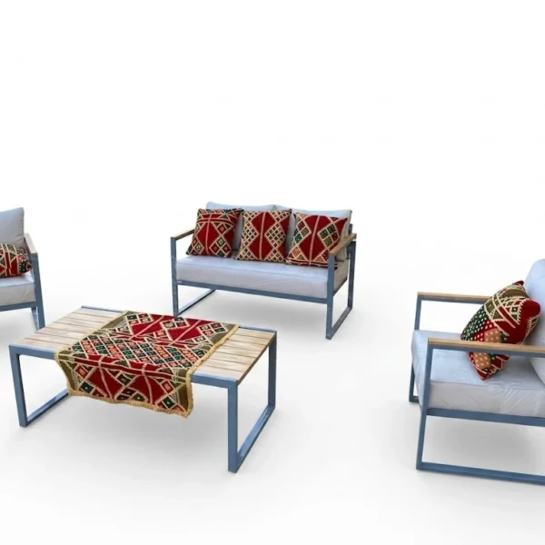 "Santorini Outdoor Furniture Set" - طقم جلسة خارجية فاخرة