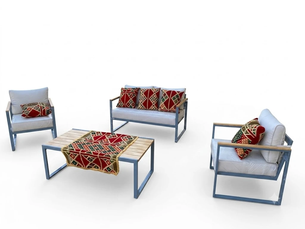 "Santorini Outdoor Furniture Set" - طقم جلسة خارجية فاخرة
