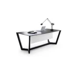"Industrial Rustic" Writing Table مكتب كمبيوتر ودراسة – خشب ومعدن