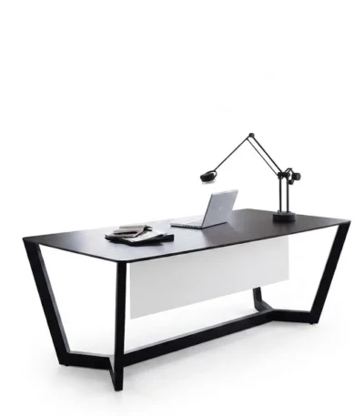 "Industrial Rustic" Writing Table مكتب كمبيوتر ودراسة – خشب ومعدن