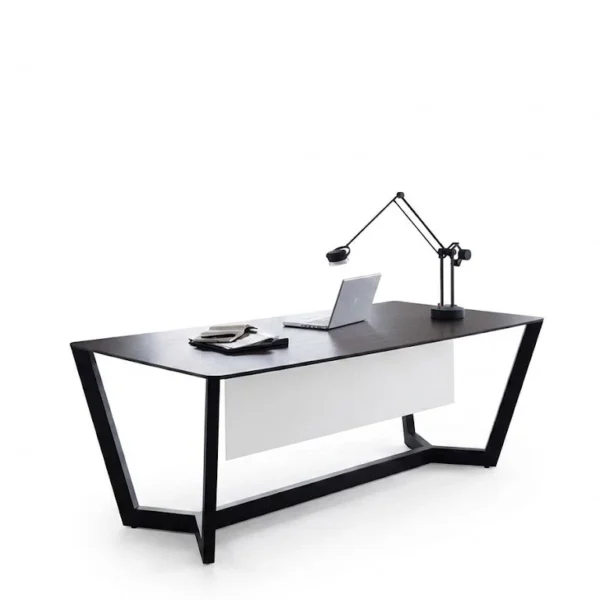 "Industrial Rustic" Writing Table مكتب كمبيوتر ودراسة – خشب ومعدن