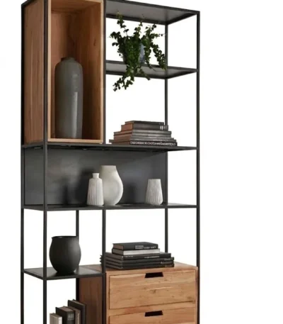 "Luna" Compact Bookshelf مكتبة ووحدة أرفف مودرن للمساحات الصغيرة