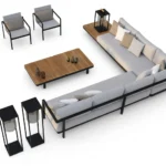 Butterfly Chair – Premium Modern Armchair – طقم جلسة مودرن فاخر مع ترابيزة