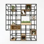 "Norma Grand" Bookshelf – Wood & Metal مكتبة نورما جراند – خشب ومعدن
