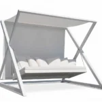 "Modern Aluminum Patio Swing" أرجوحة حدائق مودرن – ألومنيوم وقماش ووتربروف