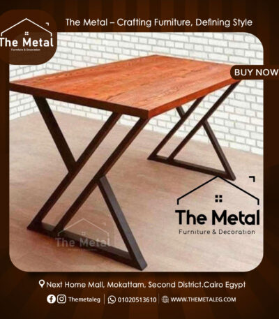 Premium Home Office Desk Wood and Metal