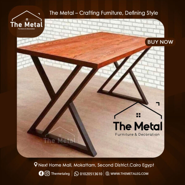 Premium Home Office Desk Wood and Metal