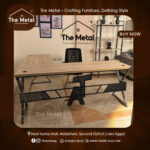 Premium L-Shaped Office Desk by The Metal – Rustic Wood and Metal Workstation