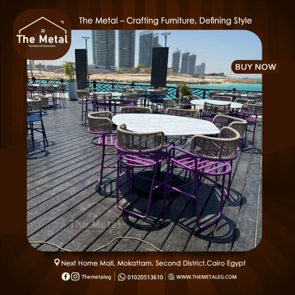 Premium Industrial Bar Table and Chair Set – The Metal Modern Design