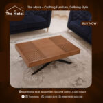 The Metal Natural Wood Center Table