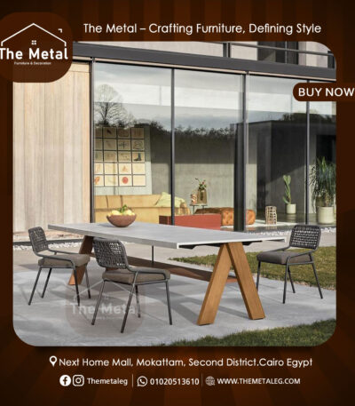 The Metal Outdoor Dining Table