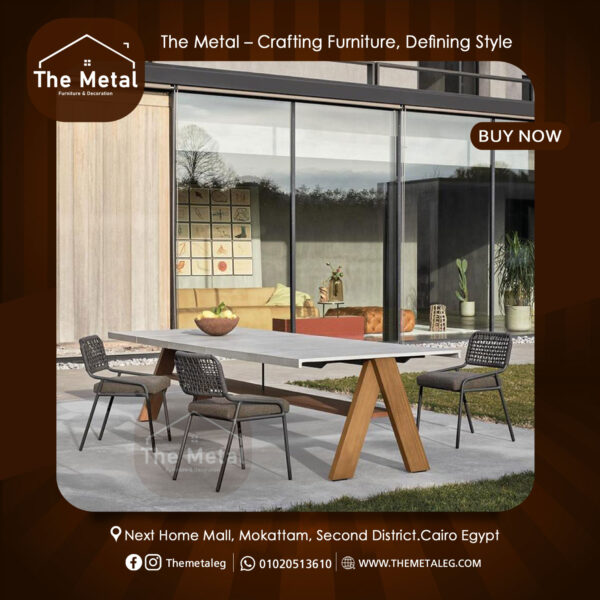 The Metal Outdoor Dining Table