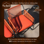 Hand-Woven Curved Lounge Chair – Natural Elegance (The Metal)