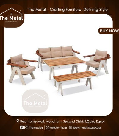 Havana Outdoor Set – Pine Wood & Electrostatic Metal