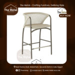 "Artisan" Hand-Woven Bar Chair – Crafted Elegance