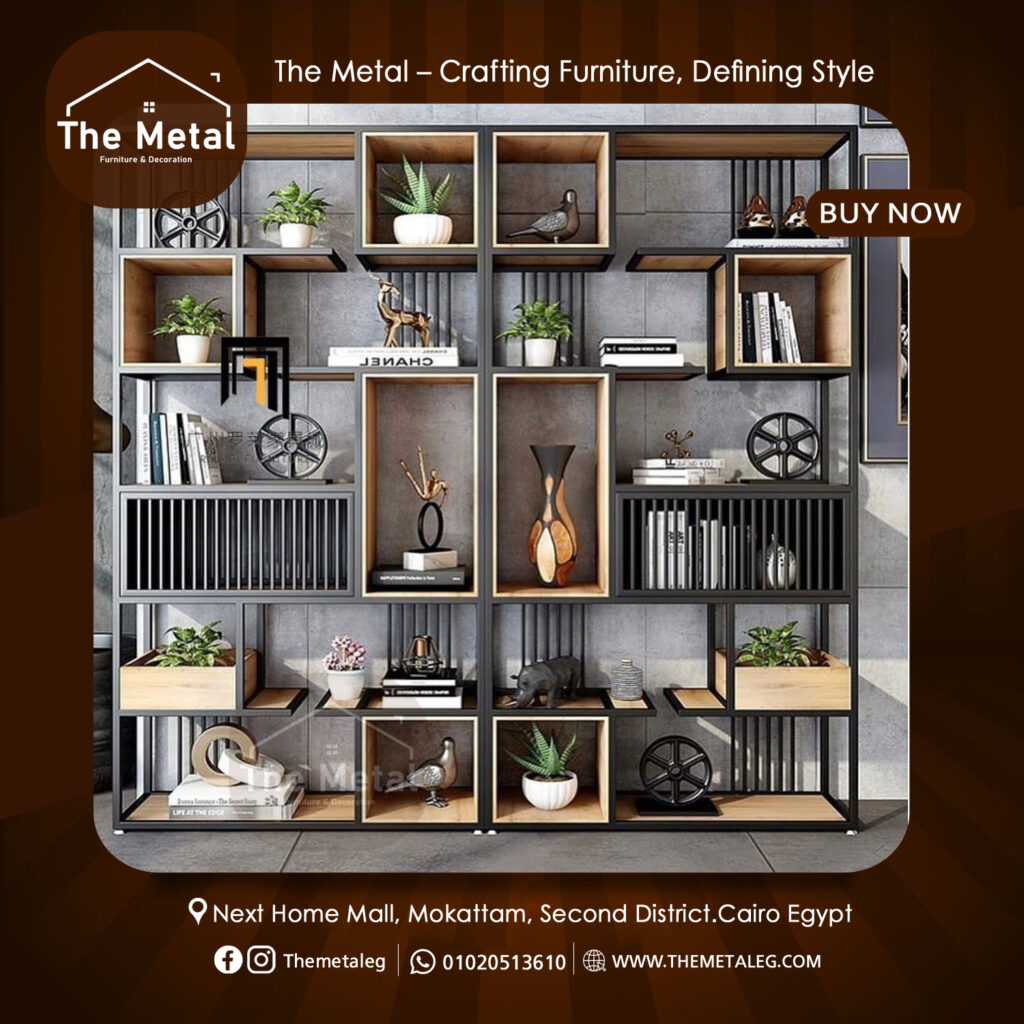 Norma Bookshelf – Stunning Celestial Wood & Metal Design by The Metal