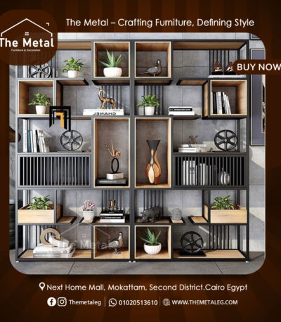 Norma Bookshelf – Stunning Celestial Wood & Metal Design by The Metal