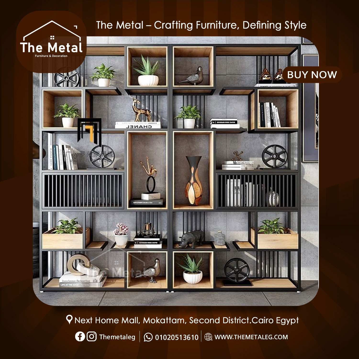 Norma Bookshelf – Stunning Celestial Wood & Metal Design by The Metal Norma Bookshelf – Stunning Celestial Wood & Metal Design by The Metal